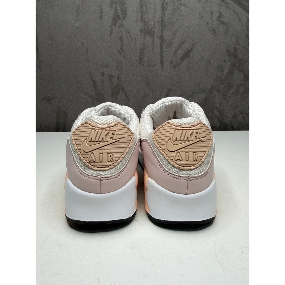 Nike Women’s Air Max 90 Sneakers in White and Peach - Picture 3 of 9